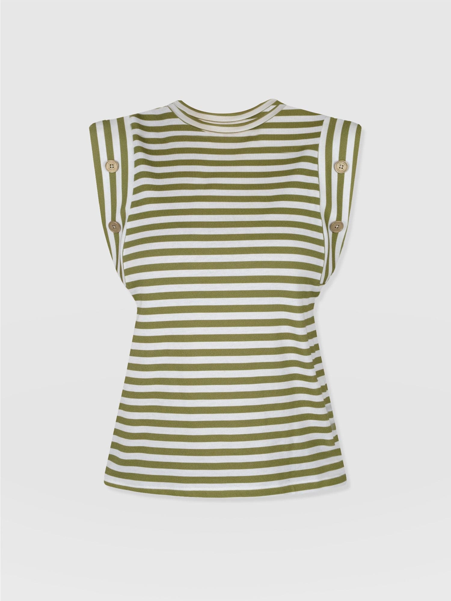 Rowan Tee - Green Stripe - Women's T-Shirts | Saint + Sofia® USA